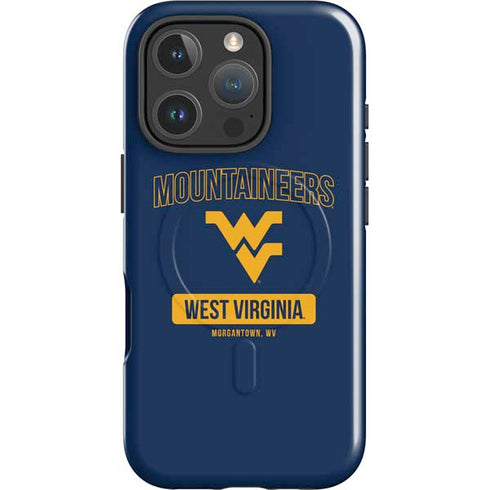 West Virginia University Mountaineers Logo iPhone 16 Pro Magsafe Impact Case